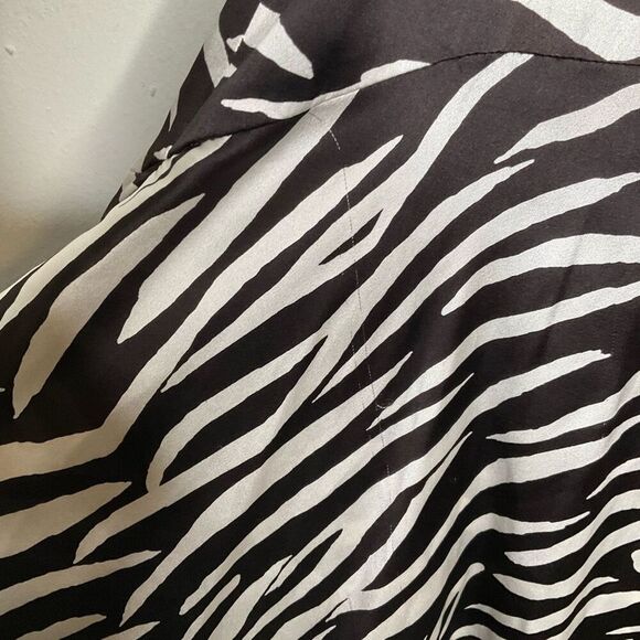 Ganni Zebra Print Silk Blend Wrap Skirt - Picture 11 of 12